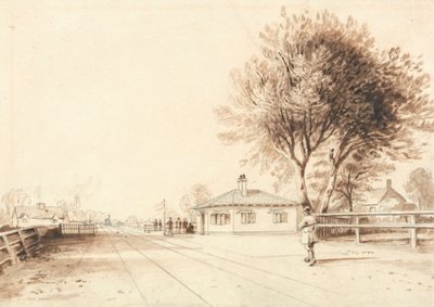 Udsigt på linjen af Liverpool og Manchester Railway af Isaac Shaw