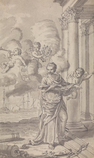 Frontispice for Town and Country Magazine, for Vol. III for 1771, nr. 1 af Isaac Taylor