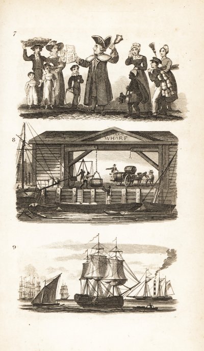 The Bellman, en London Wharf og kulskibs- og kulpram af Isaac Taylor