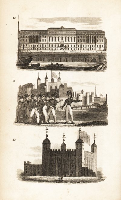 Toldhuset, Pressebanden og Tower of London af Isaac Taylor