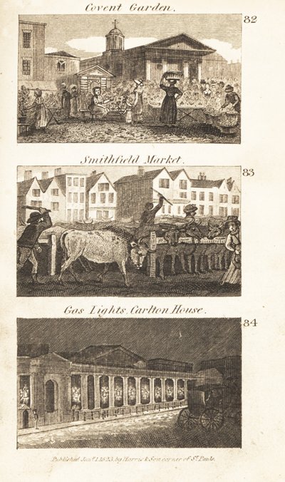 Handler i Regency England: Covent Garden, Smithfield Market og gaslys på Carlton House af Isaac Taylor