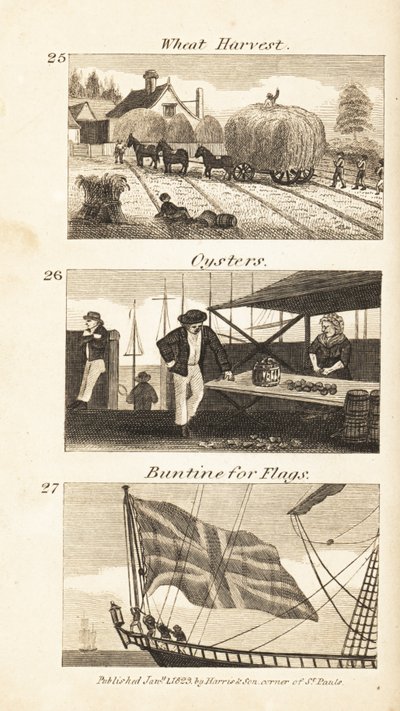 Handler i Regency England: hvedehøst, østers og buntine til flag af Isaac Taylor