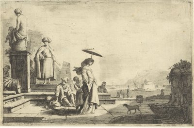 Udsigt over en middelhavshavn af Isaac Vincentsz. van der Vinne