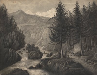 På Zwcilutzen - i nærheden af Interlaken/ kantonen Bern/ Jungfrau i det fjerne af Isaac Weld