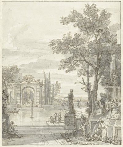 Parkudsigt af Isaac de Moucheron