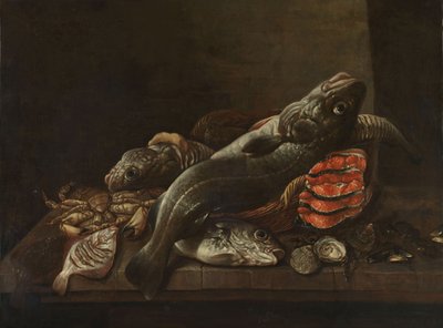 Stilleben med fisk af Isaac van Duynen