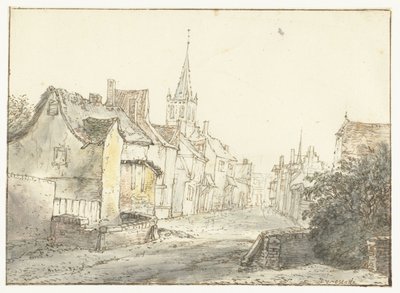 En gade i en landsby eller by Dorpsstraat af Isaac van Ostade