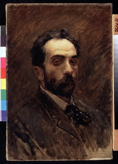 Selvportræt. Maleri af Isaac Ilyich Levitan (1860-1900). olie på lærred, slutningen af ​​1890. Russisk kunst, 1800-tals portræt. Statens Tretyakov-galleri, Moskva. af Isaak Ilyich Levitan
