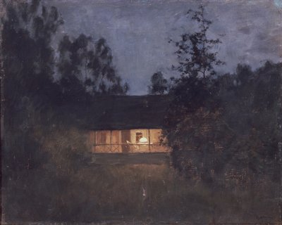 Landsted ved tusmørket, 1890