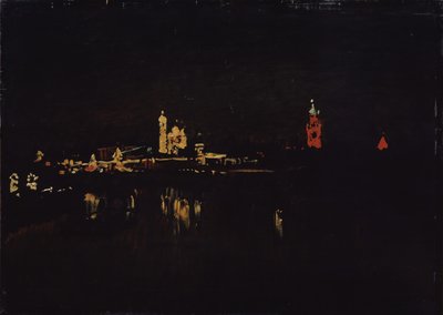 Belysning af Kreml i Moskva, 1896 af Isaak Ilyich Levitan