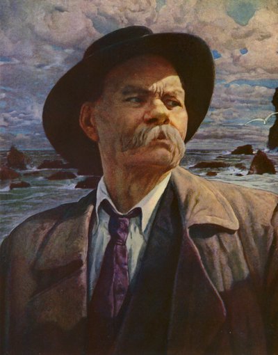 Maxim Gorkij (farvelitografi) af Isaak Israilevich (after) Brodsky