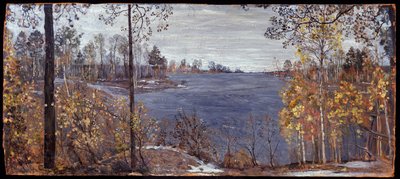 Sen efterår. Maleri af Isaak Izrailevich Brodsky (Brodsky) (1884-1939), olie på lærred af Isaak Israilevich Brodsky