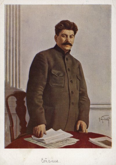 Joseph Stalin, sovjetisk bolsjevikleder af Isaak Israilevich Brodsky