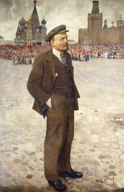 Lenin på Den Røde Plads af Isaak Israilevich Brodsky