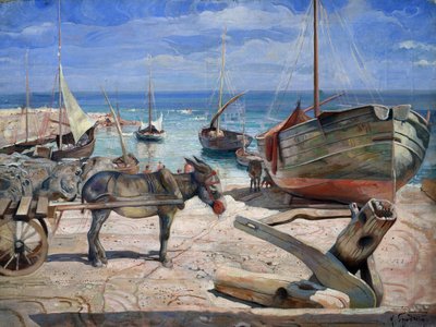 ""The Isle of Capri"" Maleri af Isaac Brodsky (Brodski) (1884-1939) 1929 Regional Art Museum, Berdyansk af Isaak Israilevich Brodsky