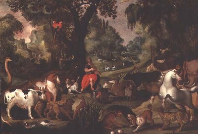 Orfeus charmerer dyrene (panel) af Isaak van Oosten