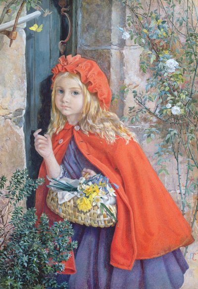 Rødhætte, 1862 (wc und gouache på papir) af Isabel Oakley Naftel