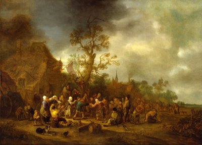 Bøndernes glæde ved en kro, 1642 af Isack van Ostade