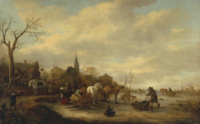 Vinterscene af Isack van Ostade