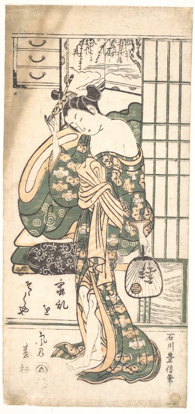 Sommervidje i brisen af Ishikawa Toyonobu