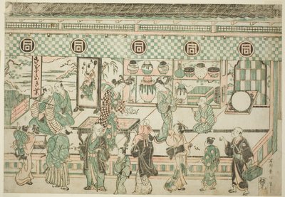 Sanogawa Ichimatsus butik af Ishikawa Toyonobu