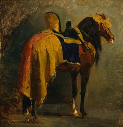Hest med udrustning af Isidore Pils