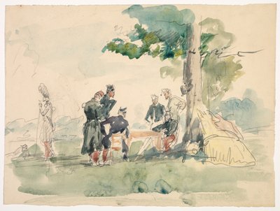 Soldater under et træ Soldater under et træ. af Isidore Pils