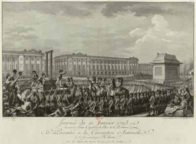 Henrettelsen af Ludvig XVI på Place de la Revolution den 21. januar 1793, 1794 af Isidore Stanislas Helman