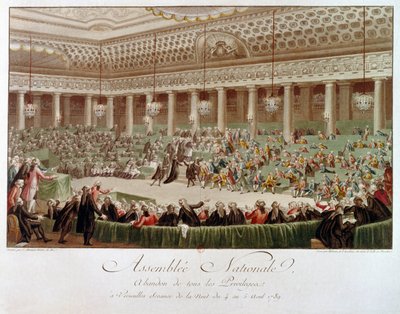 Natten til den 4. august (farvetryk) af Isidore Stanislas Helman