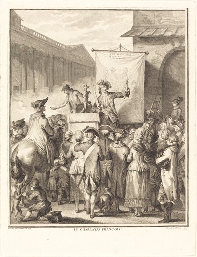 Den franske charlatan af Isidore Stanislas Helman after Jean Duplessi Bertaux