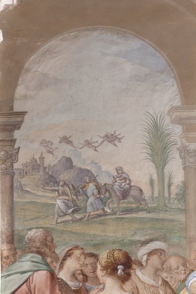 Detalje fra Præsentation af Jesus i templet, 1623-34 af Isidoro Bianchi