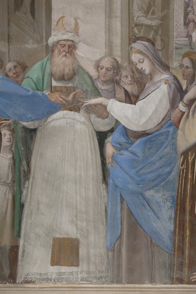 Detalje fra Jomfru Marias bryllup, 1634 af Isidoro Bianchi