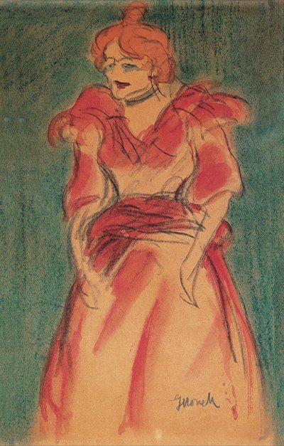 Cabaret-sangerinde af Isidre Nonell