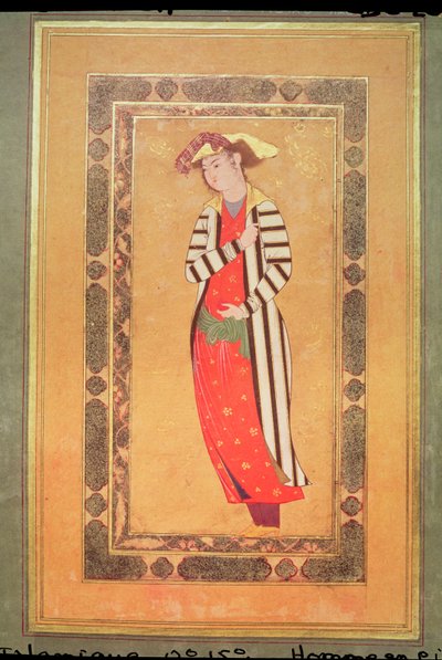 Album 2160 Portrait of a Man, fra Album de Pieces Calligraphiees et de Miniatures, 13.-15. århundrede af Islamic School