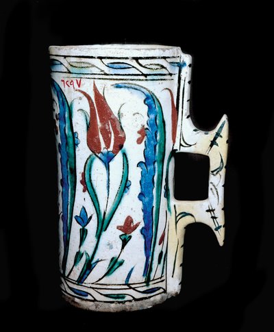 Islamisk kunst: keramisk kande lavet i Anatolien (Tyrkiet). 17. århundrede. Kairo, Museum for Islamisk Kunst af Islamic School