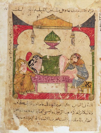 Ms Arabe 3467 A Medical Examination, fra The Book of Kalila og Dimna af Islamic School