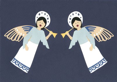 Cherubs, 2014 (klippet papir) af Isobel Barber