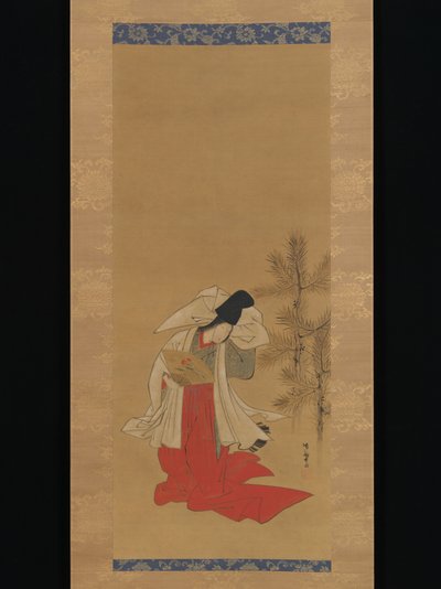 Kurtisane-danserinde (Shirabyōshi) til nytår af Isoda Koryusai
