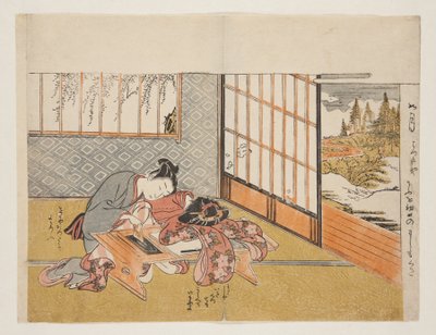 Prosperous Flowers of the Elegant Tolv Months (Furyu juniki no eiga) (træbloktryk i farver) af Isoda Koryusai