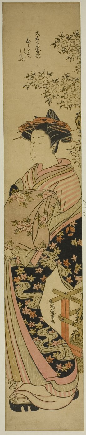 Courtesan Shirotae fra Okanaya af Isoda Koryusai