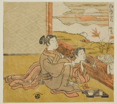 Den ottende måned (Sogetsu), fra serien "Fashionable Twelve Months (Furyu juni tsuki)" af Isoda Koryusai