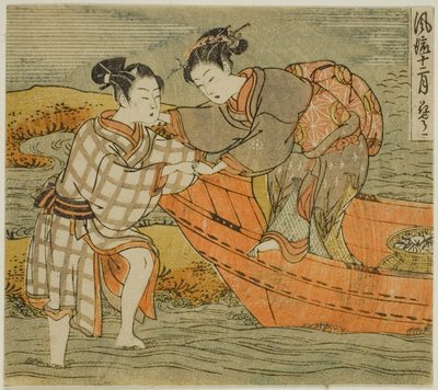 Den tredje måned (Hanamizuki), fra serien "Fashionable Twelve Months (Furyu juni tsuki)" af Isoda Koryusai