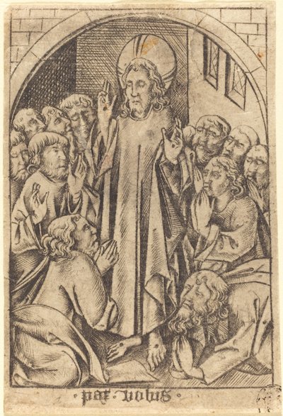 Kristus viser sig for disciplene, ca. 1465. af Israhel van Meckenem