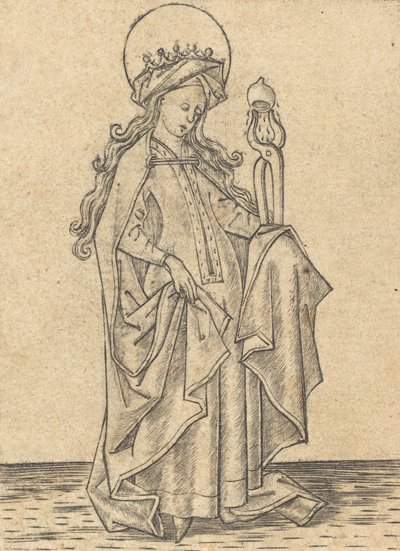 Sankt Agatha, ca. 1465. af Israhel van Meckenem