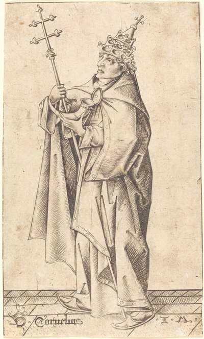 Sankt Cornelius, ca. 1470. af Israhel van Meckenem