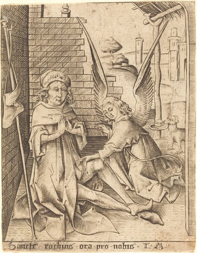 Saint-Roch, ca. 14901500. af Israhel van Meckenem