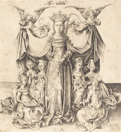 Sankt Ursula og hendes jomfruer, ca. 14751480. af Israhel van Meckenem