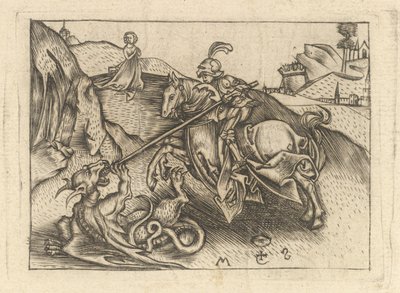 St. George, ca. 1435-1503. af Israhel van Meckenem
