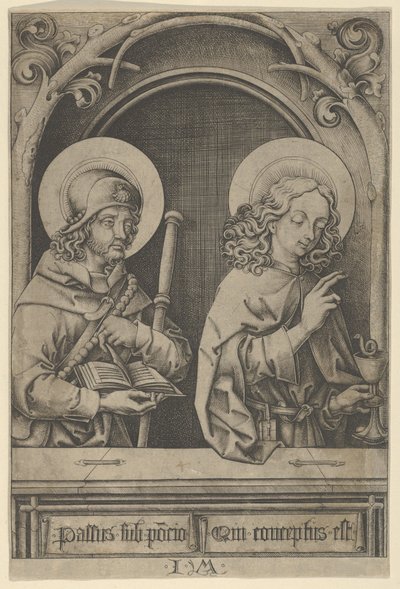 St. James the Greater og St. John, fra The Apostles. af Israhel van Meckenem