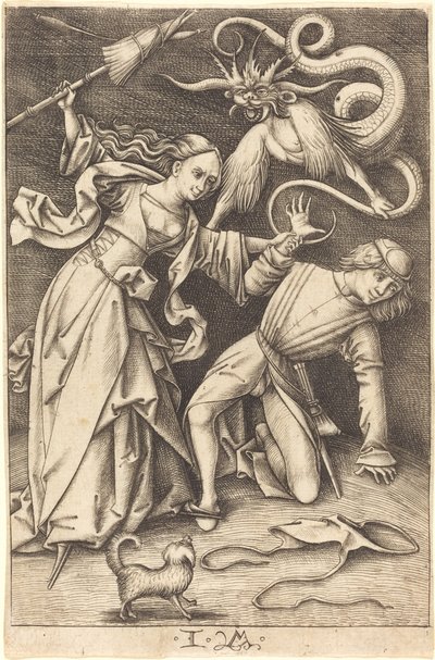 Den vrede kone, ca. 14951503. af Israhel van Meckenem